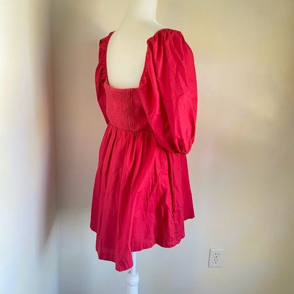 Anthropologie Maeve Sweetheart Mini Dress Red Size L - Picture 6 of 11